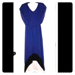 Enfocus Studio Long Blue/Black/White Maxi Dress